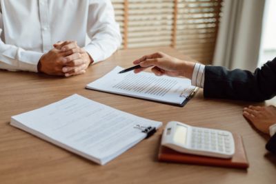 Personne remplissant un formulaire pour devenir personne lésée après un accident.
